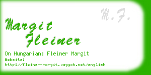 margit fleiner business card